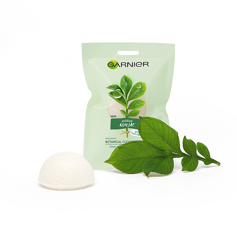 ПОДАРУНОК! Конжаковий органічний спонж для вмивання - Garnier Bio Polishing Konjac Botanical Cleansing Sponge — фото N3