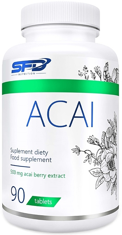 Харчова добавка "Ягоди асаї", 500 мг - SFD Nutrition Acai 500 mg — фото N1