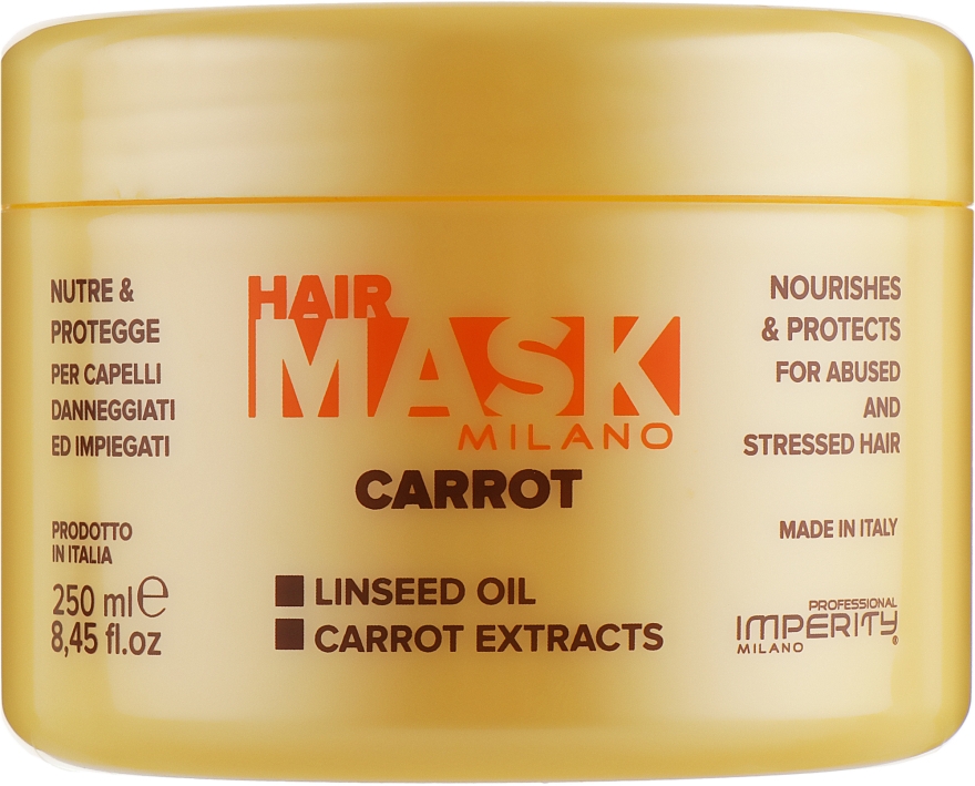 Маска для ослабленого волосся - Imperity Milano Carrot Hair Mask