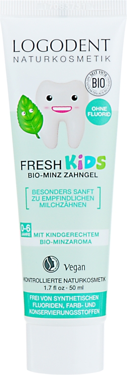 Гель зубний для дітей М'ятна свіжість - Logona Babycare Kids Dental Gel Spearmint — фото N2
