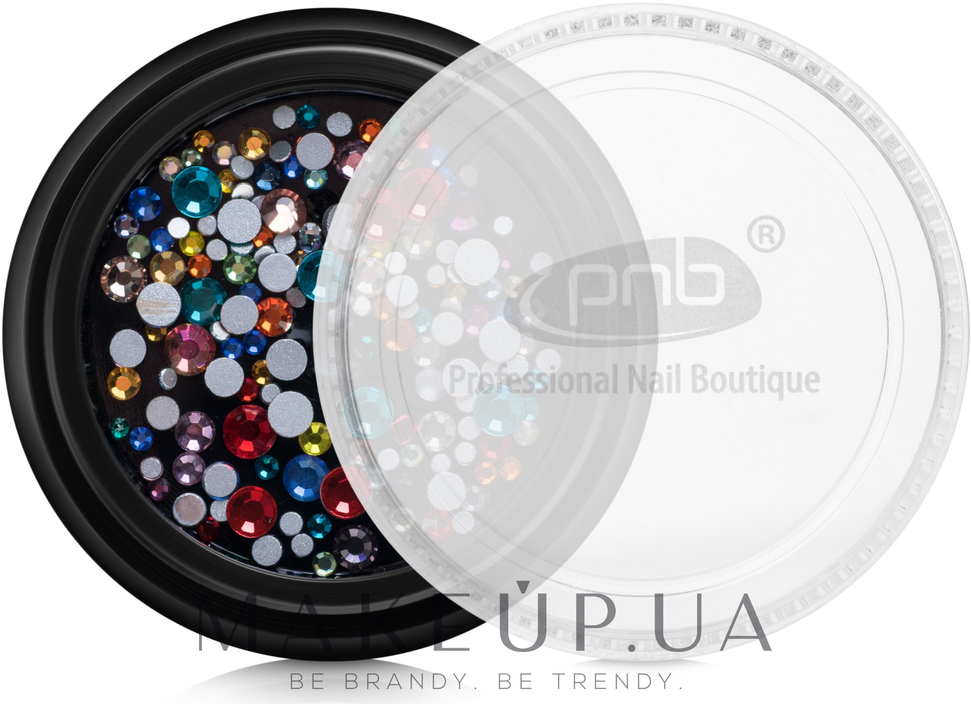 Стрази для нігтів - PNB Colorful Mix SS2,3,6,8,10,12 Glass — фото 200шт