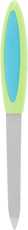 Сапфірова пилка для нігтів, 13.5 см, зелено-блакитна, 77104 - Top Choice — фото N1