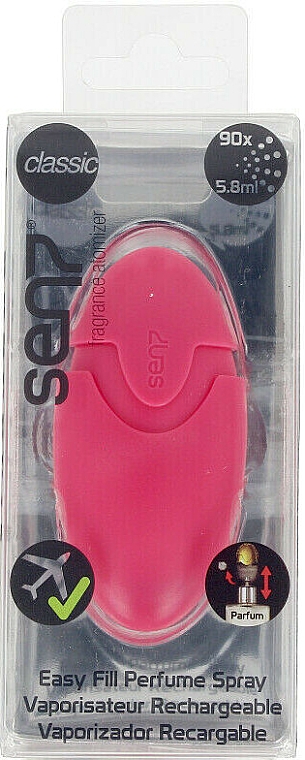 Атомайзер, рожевий - Sen7 Classic Refillable Perfume Atomizer — фото N1