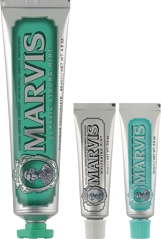 Набір зубних паст "The Mint Gift Set" - Marvis (toothpast/2x10ml + toothpast/85ml) — фото N2
