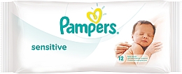 Духи, Парфюмерия, косметика Детские влажные салфетки Sensitive, 12 шт - Pampers