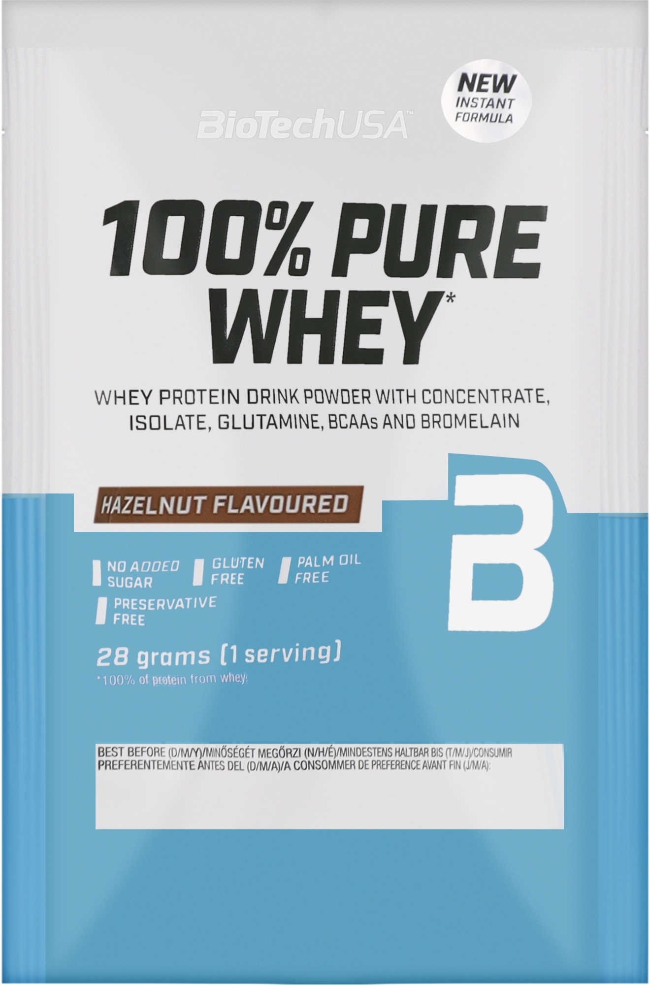 Протеин "Лесной орех" - BioTech 100% Pure Whey Hazelnut — фото 28g