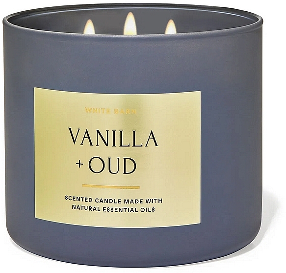 Аромасвічка з 3 ґнотами - Bath and Body Works Vanilla Oud Candle — фото N1