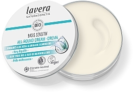 Універсальний крем для сухої шкіри - Lavera Basis Sensitiv All-Round Cream Aloe Vera & Almond Oil — фото N3