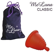 Менструальная чаша с шариком, размер S, красная - MeLuna Classic Shorty Menstrual Cup Ball — фото N1