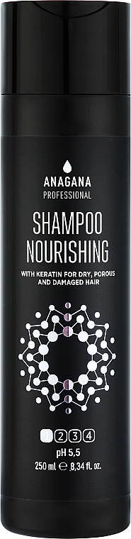 Шампунь "Живильний" з кератином для сухого та пошкодженого волосся - Anagana Professional Nourishing Shampoo