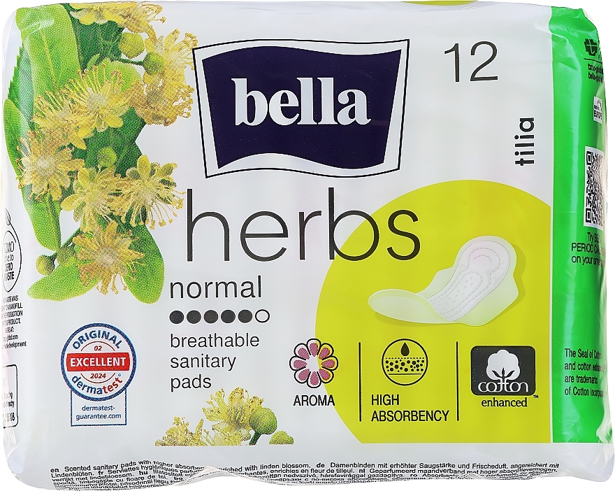Гігієнічні прокладки, 12 шт. - Bella Herbs Tilia — фото N1