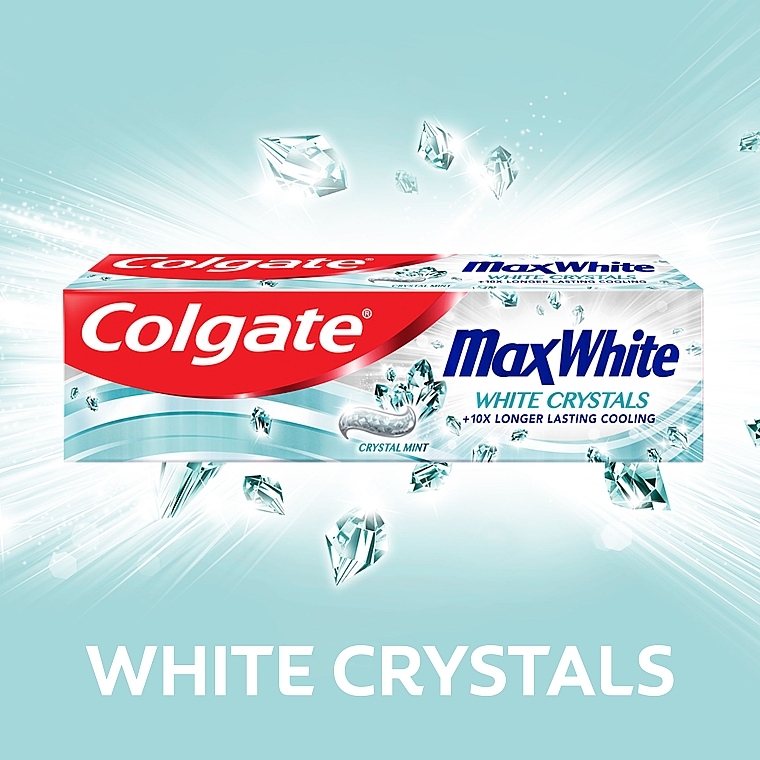 Зубная паста отбеливающая - Colgate Max White White Crystals — фото N7
