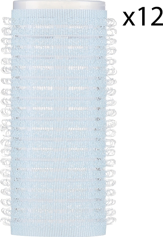 Бигуди-липучки мягкие, d24 мм, голубые, 12 шт - Xhair — фото N1