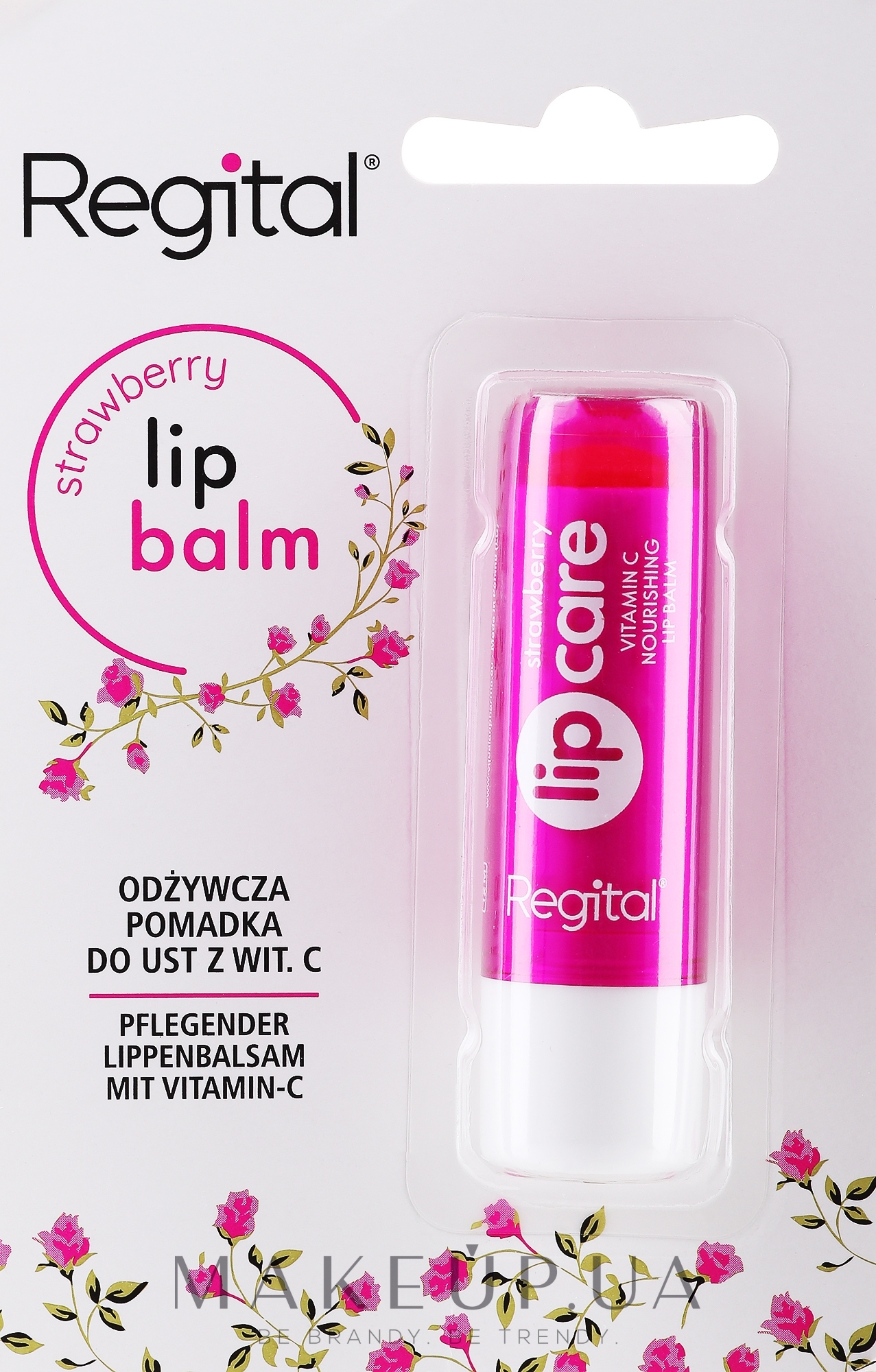 Бальзам для губ "Клубника" - Regital Strawberry Lip Care  — фото 4.9g
