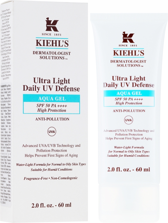 Сонцезахисний гель - Kiehl's Ultra Light Daily UV Defense Aqua Gel SPF 50 — фото N1