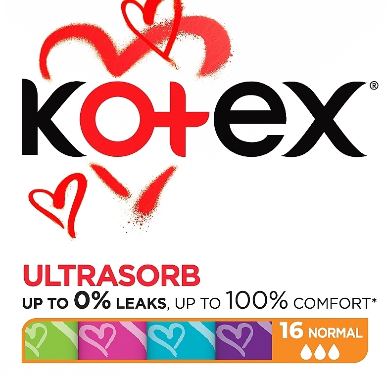 Тампони "Додатковий захист від протікання", 3 краплі, 16 шт. - Kotex Ultra Sorb Normal Tampons — фото N3