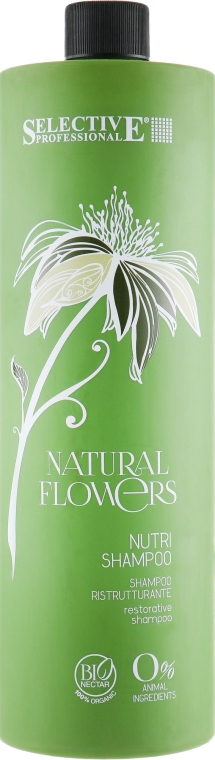 Питательный шампунь для восстановления волос - Selective Professional Nutri shampoo Natural Flowers