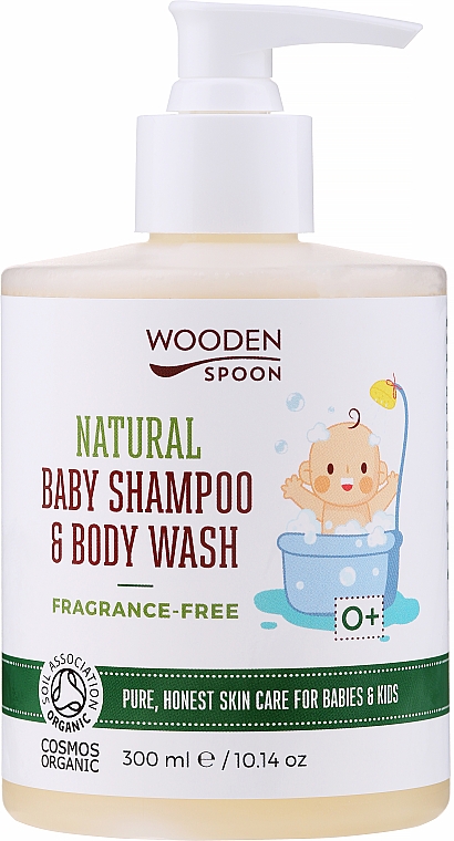 Детский натуральный шампунь для волос и тела - Wooden Spoon Natural Baby Shampoo&Body Wash Fragrance-Free — фото N1