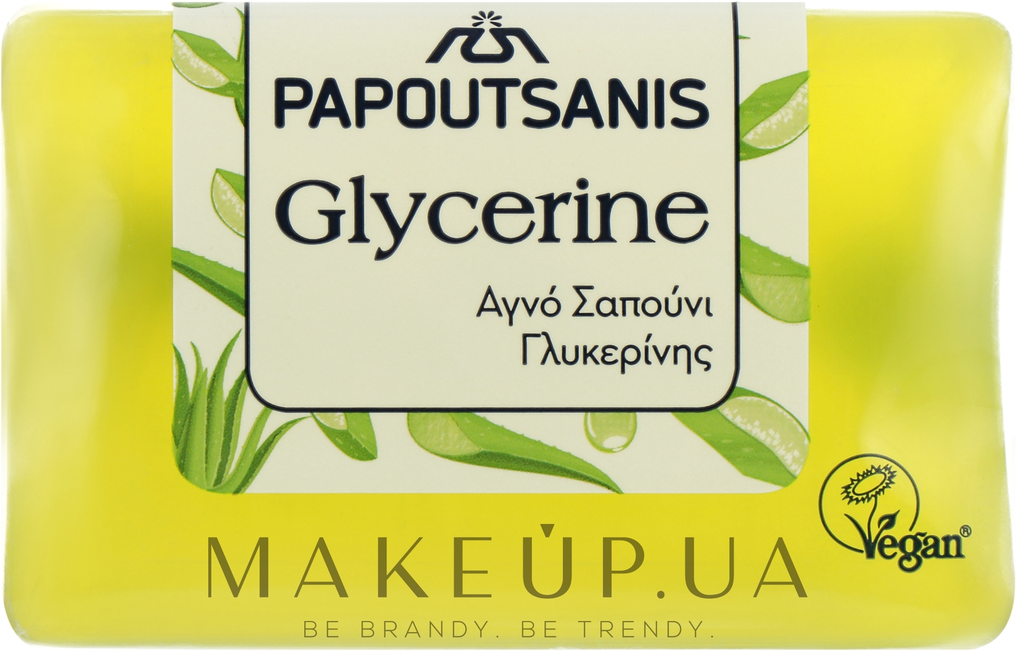 Гліцеринове мило з тонізувальним ароматом алое - Papoutsanis Glycerine Soap — фото 125g