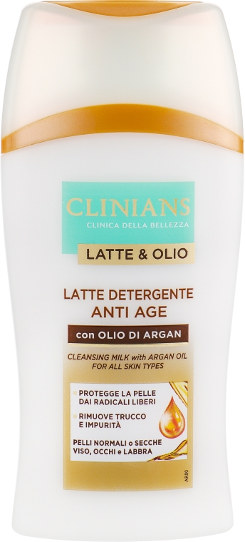 Молочко для обличчя, очищувальне - Clinians Latte & Olio Cleansing Milk — фото N1
