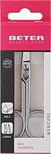 Ножиці манікюрні для нігтів вигнуті, хромовані - Beter Beauty Care — фото N2