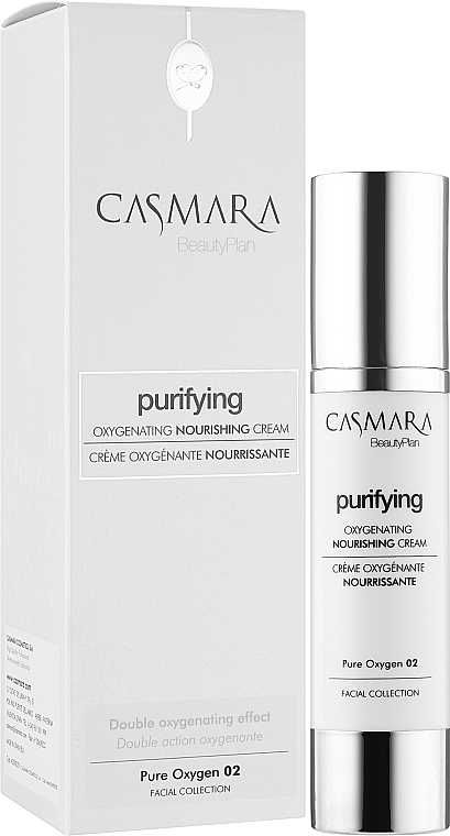 Живильний крем "Чистий кисень 02" - Casmara Pure Oxygen 02 Purifying Oxygenating Nourishing Cream — фото N2