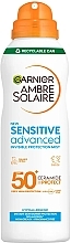 Сонцезахисний спрей для обличчя - Garnier Ambre Solaire Sensitive Advanced Face Mist SPF50+ — фото N1
