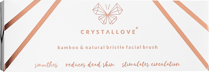 Бамбукова масажна щітка для обличчя - Crystallove Bamboo Face Brush — фото N2