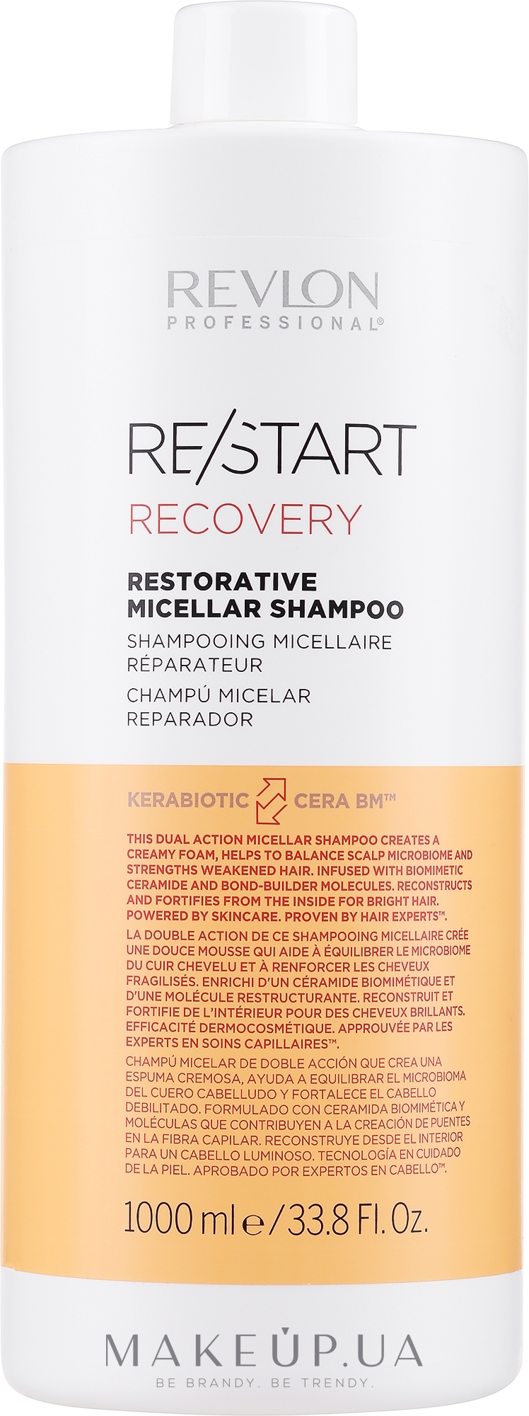 Шампунь для відновлення волосся - Revlon Professional Restart Recovery Restorative Micellar Shampoo — фото 1000ml