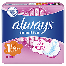 Гігієнічні прокладки 10 шт .(Розмір 1) - Always Ultra Sensitive Normal Plus — фото N3