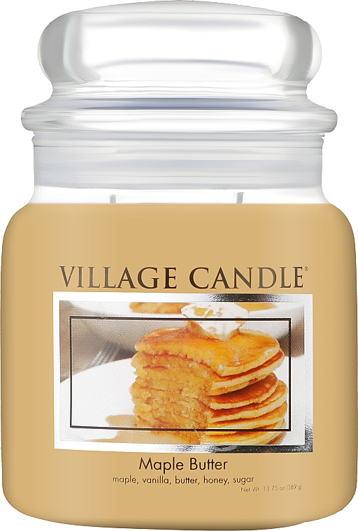 Ароматическая свеча в банке "Кленовое масло" - Village Candle Maple Butter — фото N2