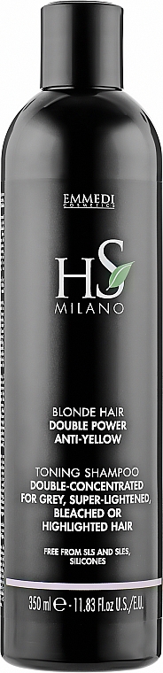 Антижелтый шампунь для блондинок - HS Milano Blonde Hair Double Power Anti-Yellow Shampoo — фото N1