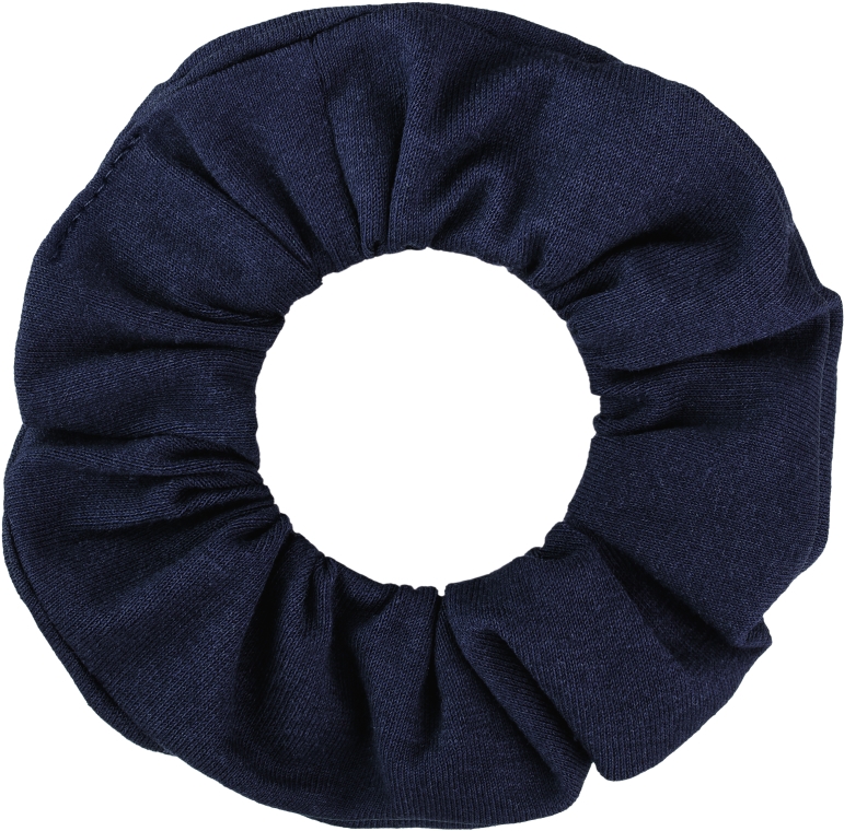 Резинка для волос трикотаж, темно-синяя "Knit Classic" - MAKEUP Hair Accessories — фото N2