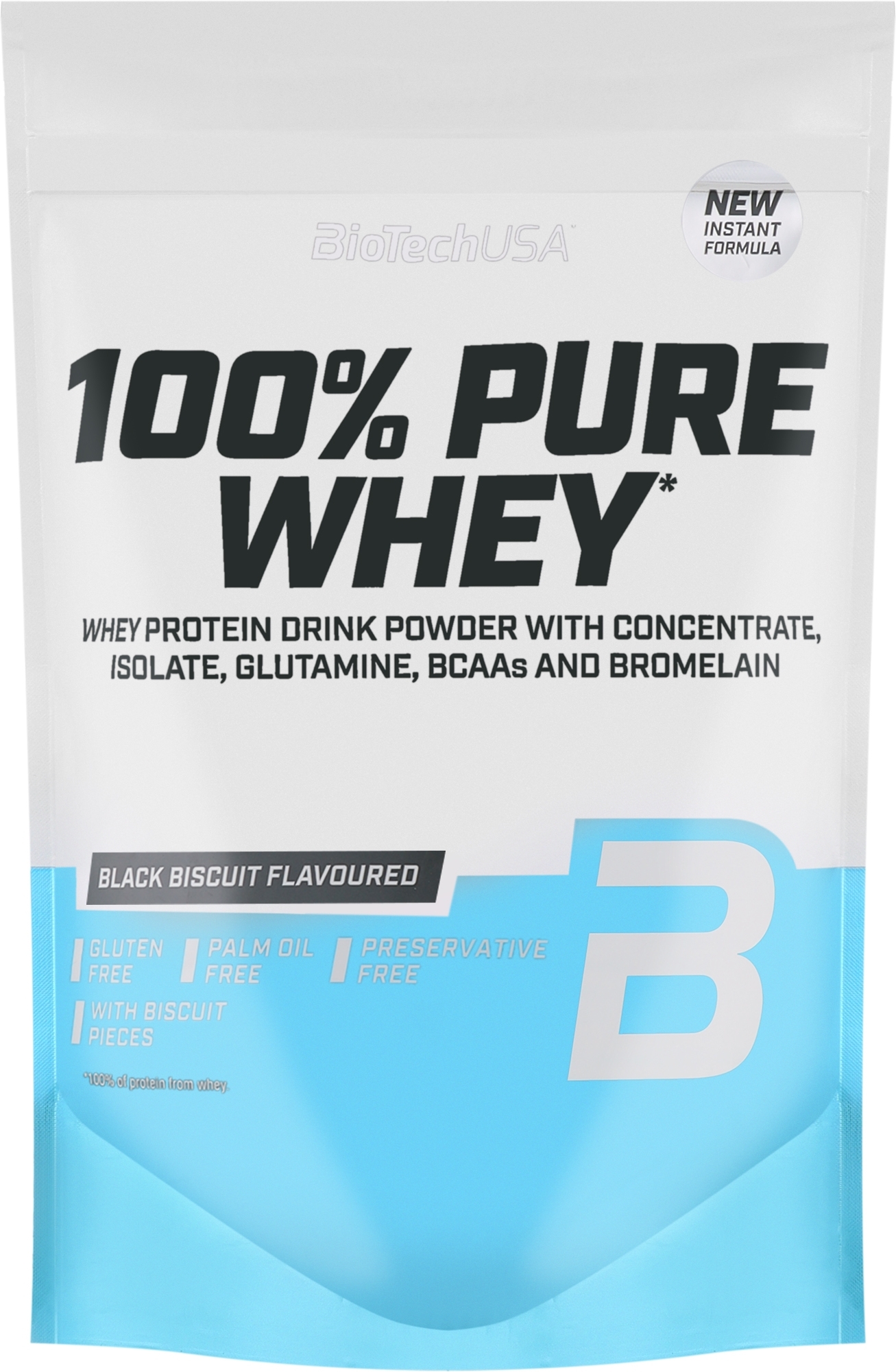 Протеин "Черный бисквит" - BioTech 100% Pure Whey Black Biscuit — фото 454g