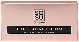 Палетка для макияжа - Sosu by SJ The Sunset Trio Palette Contour Blush Glow — фото N3