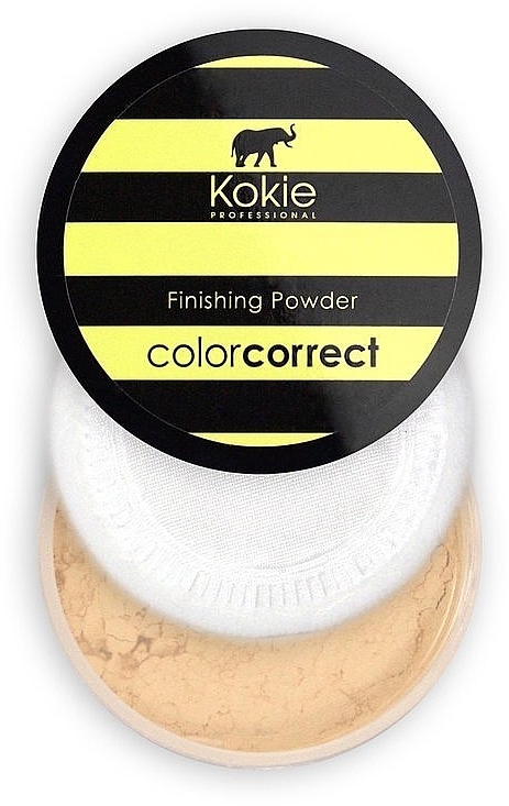 Финишная пудра для коррекции темных пятен - Kokie Professional Yellow Color Correct Finishing Powder — фото N1