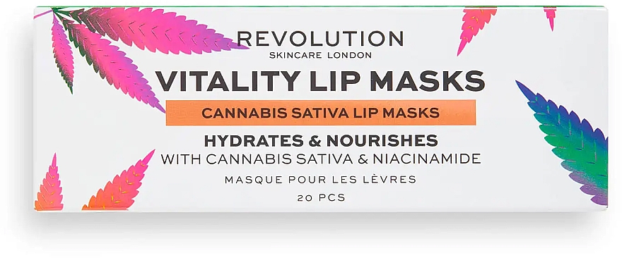 Маска для губ - Revolution Skincare Good Vibes Cannabis Sativa Vitality Lip Mask Set — фото N2
