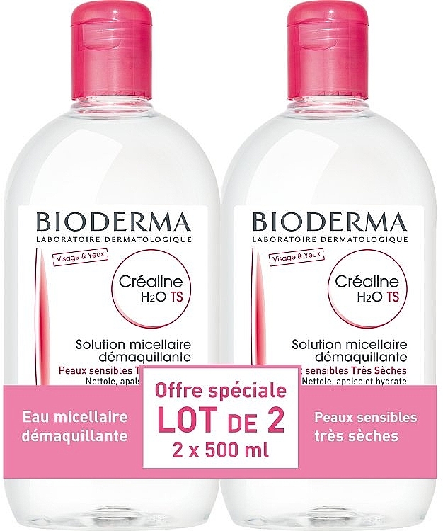 Набір - Bioderma Sensibio H2O TS (micel/lot/2x500ml) — фото N1