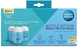 Набір пляшечок для молока та їжі, 3х120мл - Canpol Babies — фото N1