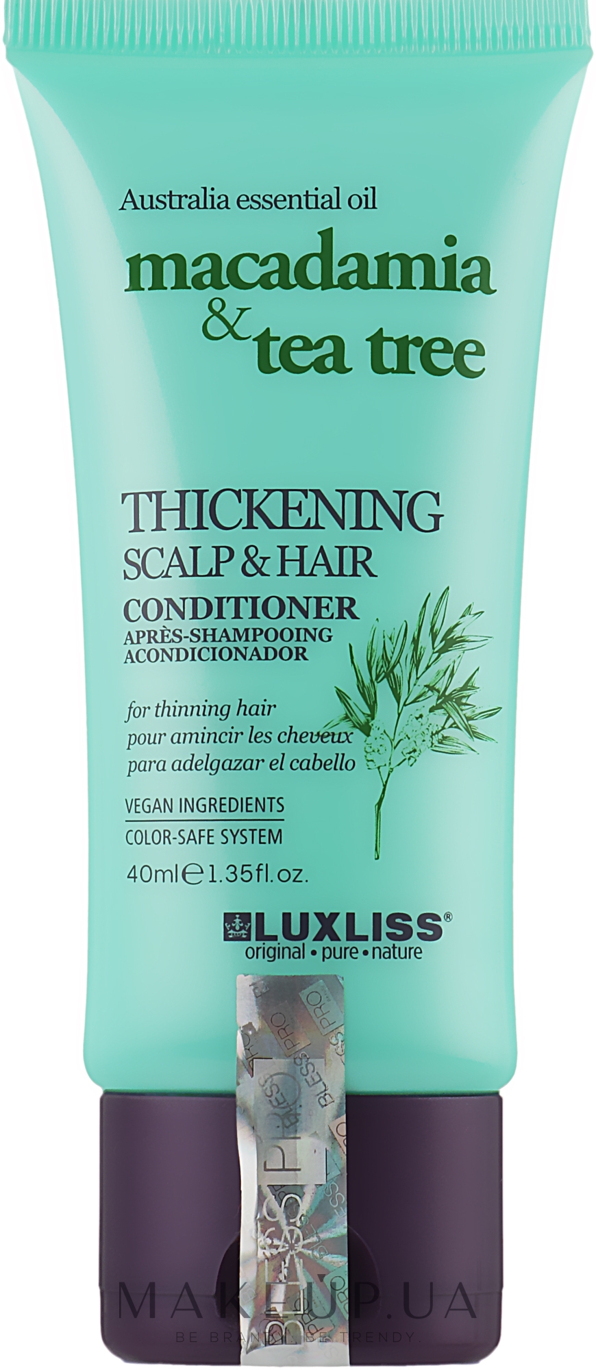 Кондиціонер зміцнювальний для волосся - Luxliss Thickening Scalp & Hair Conditioner — фото 40ml