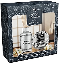 Духи, Парфюмерия, косметика Tesori d`Oriente Diffuser+Candle, White Musk - Набор (dif/200ml + candle/109g)