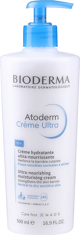 Питательный крем для тела для нормальной и сухой кожи - Bioderma Atoderm Ultra-Nourishing Cream — фото N1