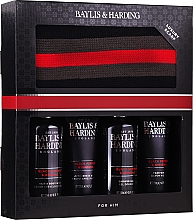 Духи, Парфюмерия, косметика Набор - Baylis & Harding Signature Men's Black Pepper & Ginseng Scarf Gift Set (hair/body/wash/300ml + a/sh/balm/130ml + face/wash/130ml + shawer/gel/300ml)