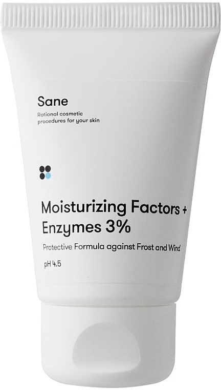 Крем для обличчя захисний із зволожувальним фактором та ензимами - Sane Moisturizing Factors + Enzymes 3%
