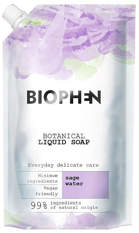 Рідке мило "Шавлія" - Biophen Sage Water Botanical Liquid Soap (змінний блок) — фото N1