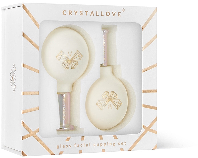 Скляні банки для масажу обличчя, шиї та зони декольте - Crystallove Glass Facial Cupping Set — фото N6