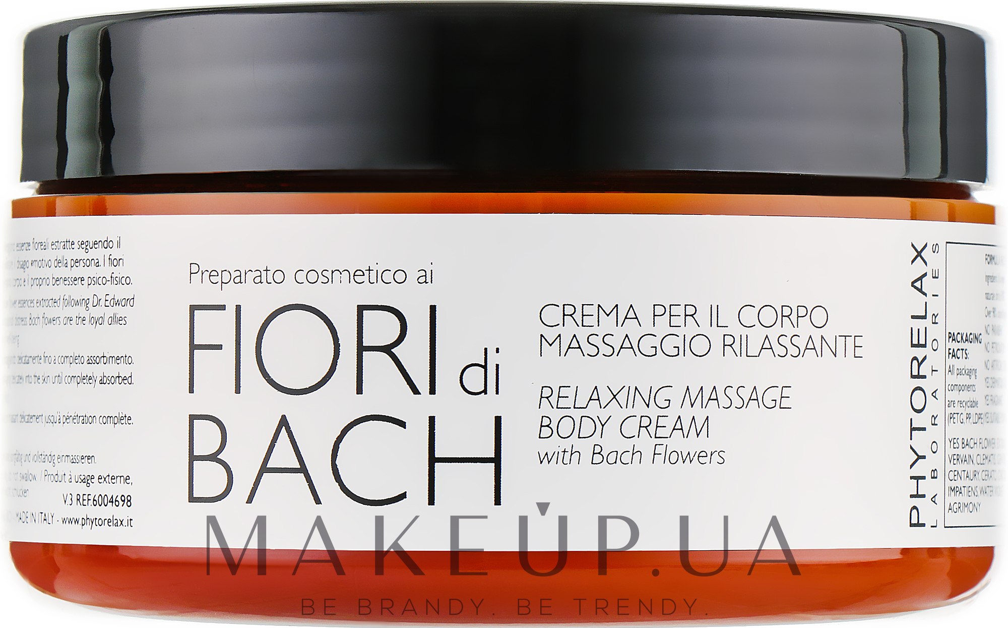 Phytorelax Laboratories Fiori Di Bach Relaxing Massage Body Cream -  Массажный крем Bach Flowers: купить по лучшей цене в Украине
