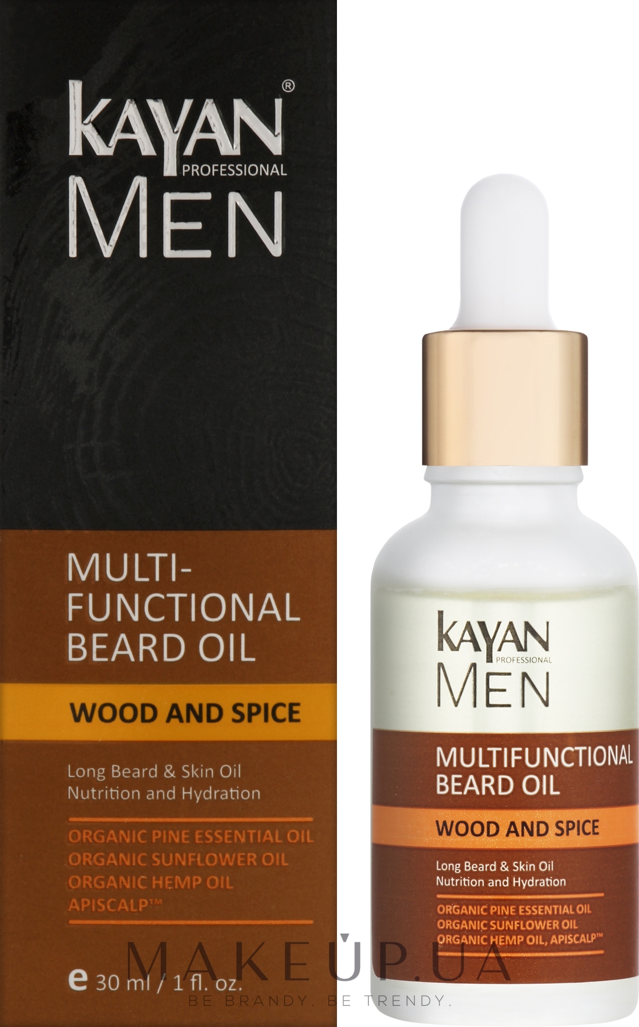 Олія для бороди мультифункціональна - Kayan Professional Men Multifunctional Beard Oil — фото 30ml