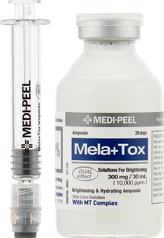 Ампульна сироватка для обличчя проти пігментації - Mela + Tox Ampoule — фото N2
