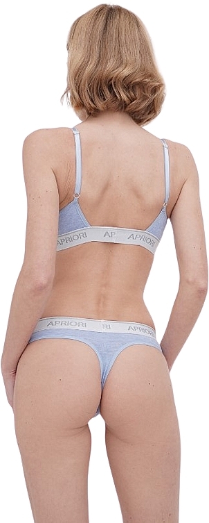 Комплект белья для женщин "Triangle String", бра + трусики, голубой - Apriori — фото N2